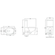 Vaso monoblocco con copriwater soft close Tela BathCore L 36