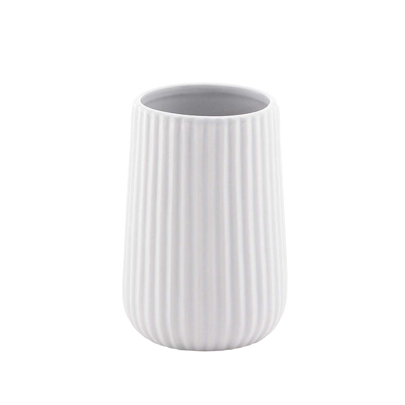 Portaspazzolini da appoggio in ceramica Gedy modello Marika - Bianco