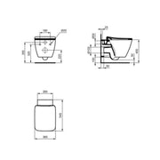 WC sospeso Ideal Standard modello Strada II 54.5x37 cm con sedile SoftClose