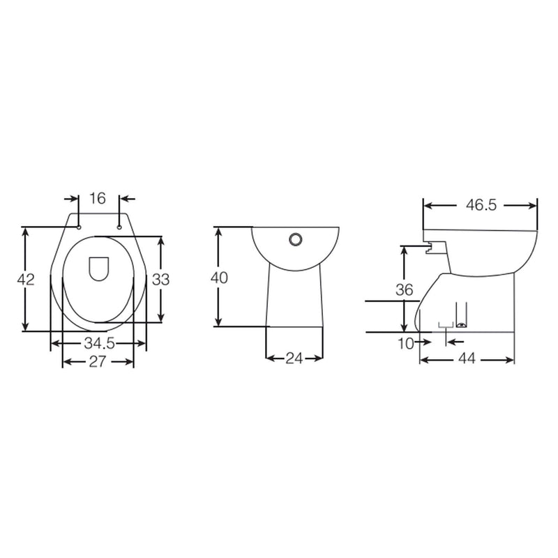 Sanitari a terra modello Orchidea in ceramica con copriwater incluso - Bianco By BATHCORE