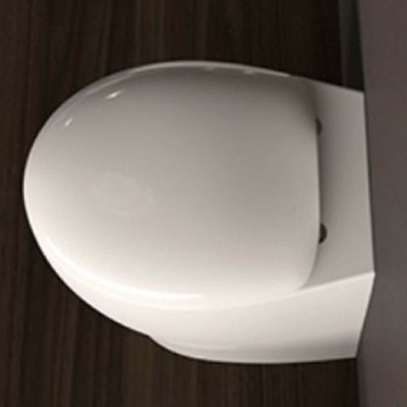 Sedile per wc mascalzone con chiusura rallentata in termoindurente