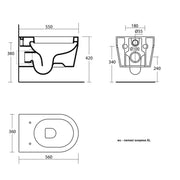 Sanitari sospesi design moderno vaso + bidet + sedile soft close Nemesi