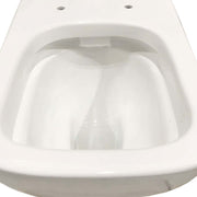 Coppia di sanitari filomuro WC bidet e coprivaso modello Reverse di Althea cm 50x36