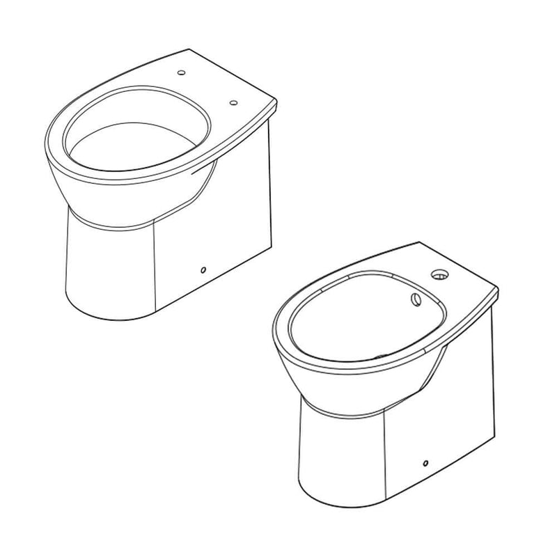 Sanitari Filoparete modello Casual Wc