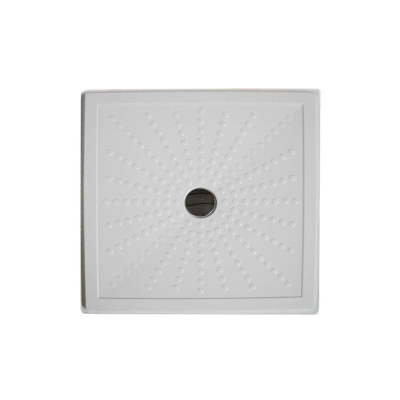 Piatto doccia filopavimento 80x80 in vetro resina con piletta ideale per disabili