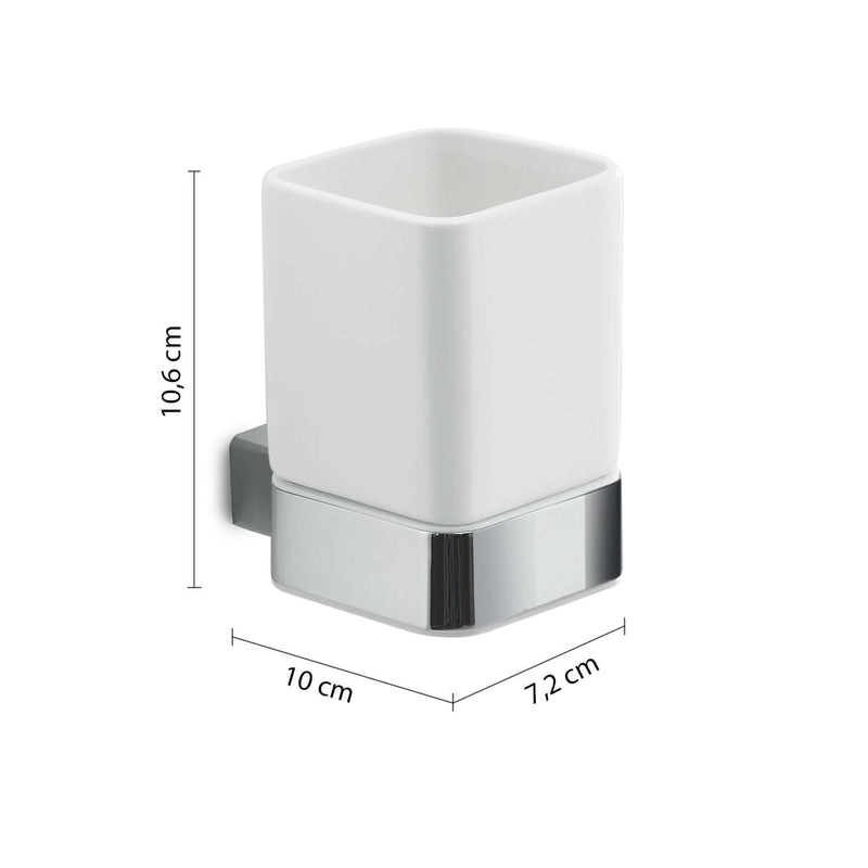 Portaspazzolini a muro Spluga di Gedy - Cromato by CeramicStore | Lo specialista del tuo bagno