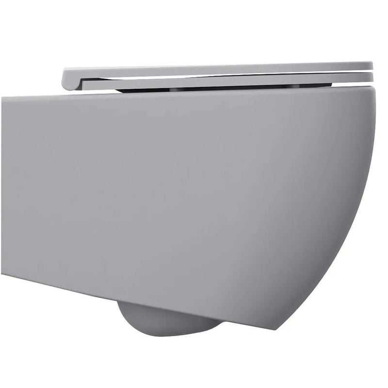 Copriwater Soft Close per vaso sospeso BathCore serie Infinity color Grigio Pietra Opaco