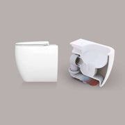 Santari filomuro serie Forever 55 in ceramica bianca con coprivaso chiusura tradizionale- Disegno Ceramica