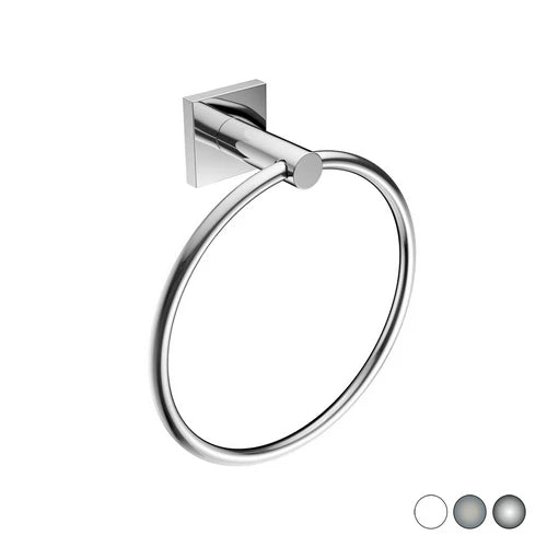 Porta asciugamani ad anello mod. hotel maison bianco cm 19 x h.21 x 7 4