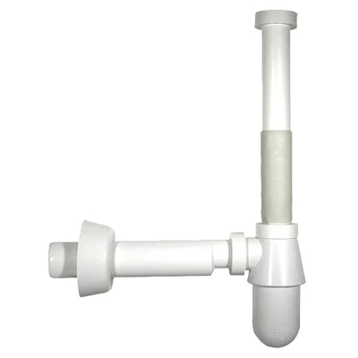 Sifone a bottiglia monster senza piletta bianco 1 1/4 32 x 250 mm.