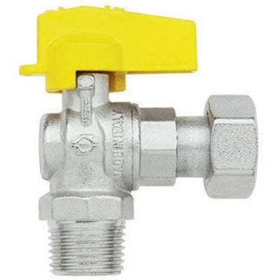 Rubinetto a sfera squadra con levetta maschio - dado girevole femmina 1/2 x 1/2 dn 10