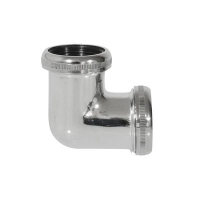 Raccordo 90 cromato con due ghiere 1 1/4 x 32