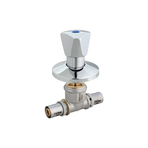 Valvola da incasso sottointonaco con volantino 16 x 16