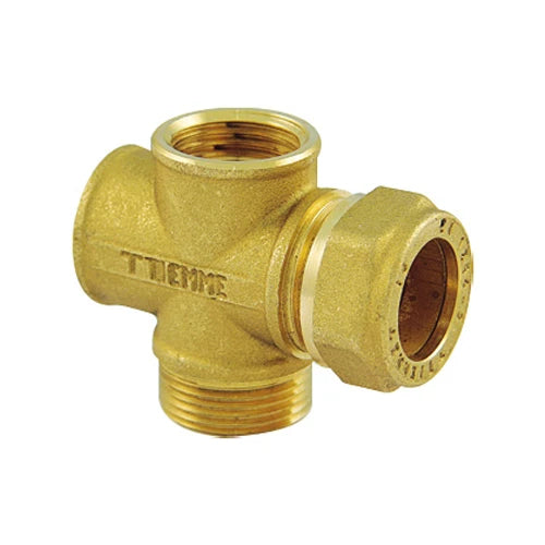 Raccordo a croce per tubo rame per impianti solari 3/4 x 22