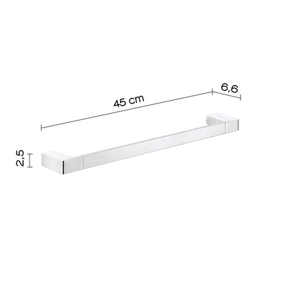 Portasalviette a muro di Gedy serie Pirenei 45 cm - Cromato by CeramicStore | Lo specialista del tuo bagno