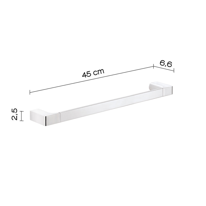 Portasalviette a muro di Gedy serie Pirenei 45 cm - Cromato by CeramicStore | Lo specialista del tuo bagno