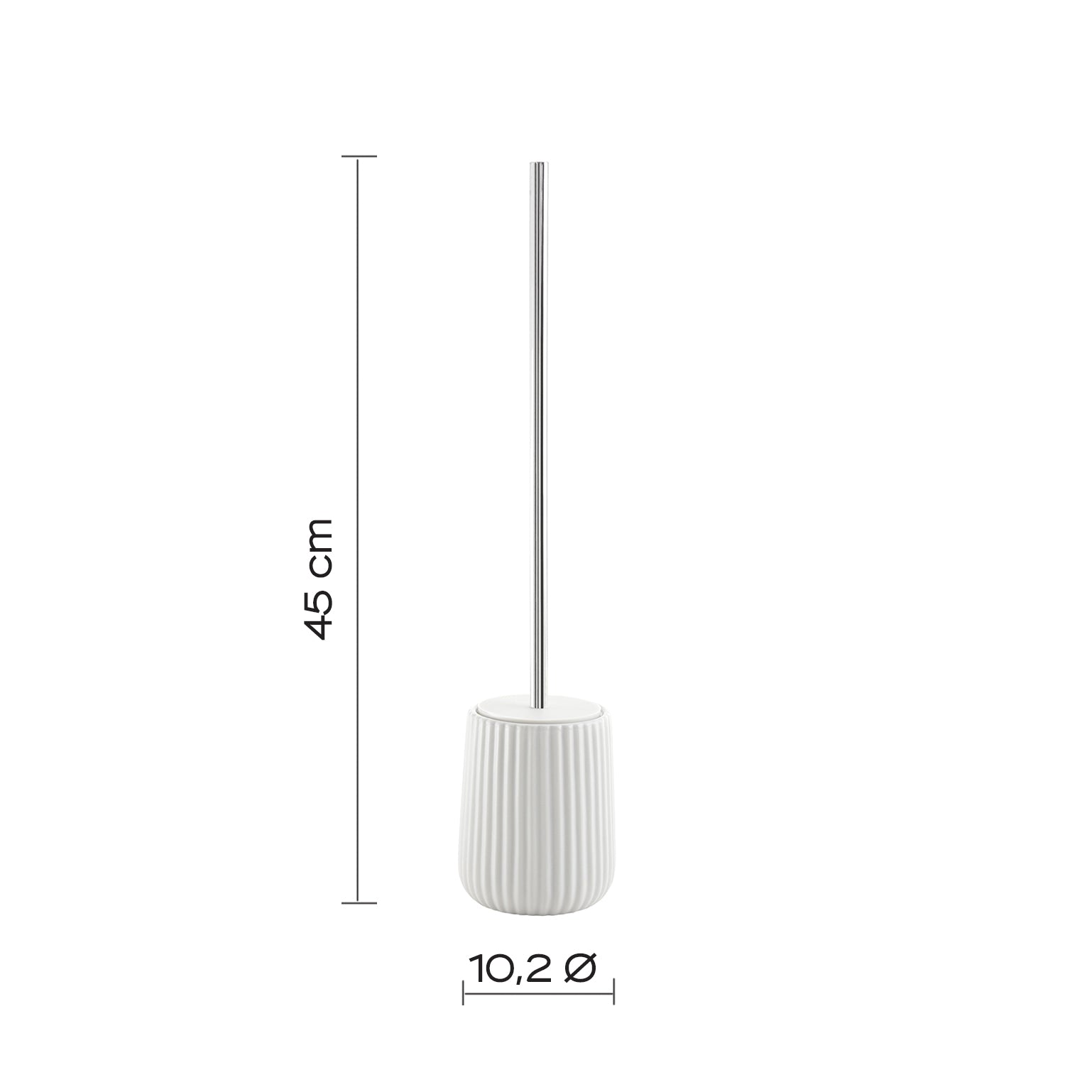 Scopino da appoggio Gedy modello Marika con ciuffo in setole - Bianco by CeramicStore | Lo specialista del tuo bagno