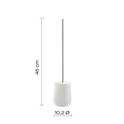 Scopino da appoggio Gedy modello Marika con ciuffo in setole - Bianco by CeramicStore | Lo specialista del tuo bagno