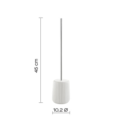 Scopino da appoggio Gedy modello Marika con ciuffo in setole - Bianco by CeramicStore | Lo specialista del tuo bagno