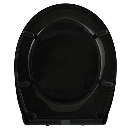 Copriwater modello Harry di colore nero con cerniere di zinco