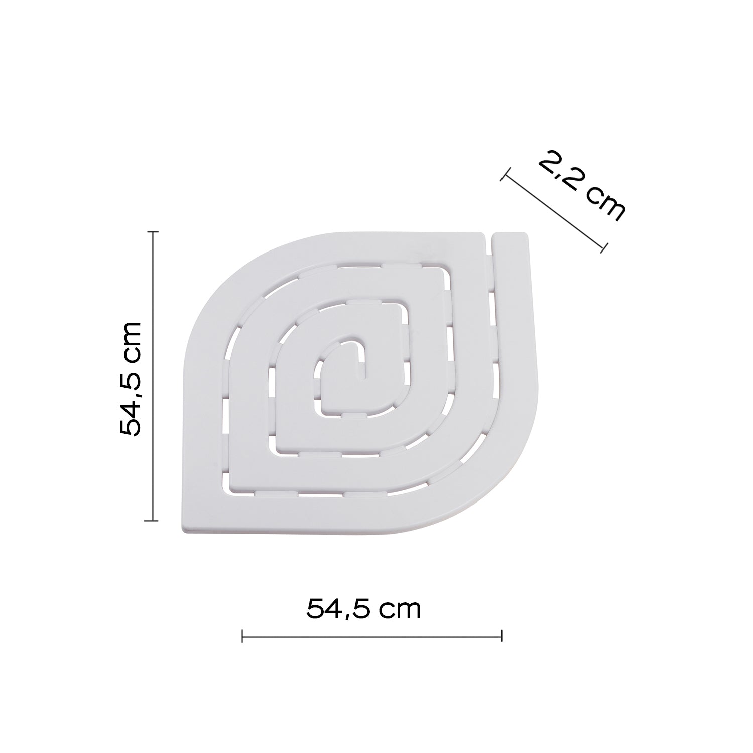 Pedana doccia 54.5x54.5 modello Spirale di Gedy - Bianco by CeramicStore | Lo specialista del tuo bagno