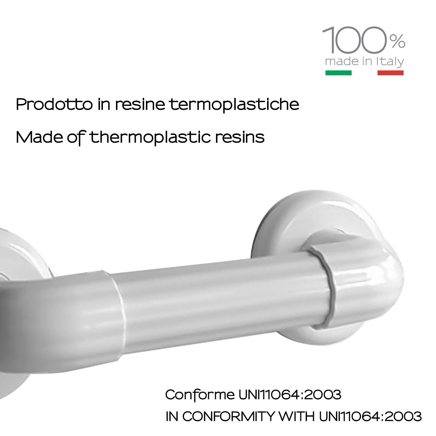 Maniglione 20 cm di Gedy serie Friend - Bianco by CeramicStore | Lo specialista del tuo bagno