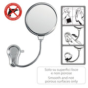 Specchio ingranditore e non, bifacciale di Gedy serie Hot - Cromato by CeramicStore | Lo specialista del tuo bagno