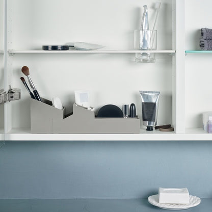 Contenitore doppio vano portaoggetti singoli abs modello Skyline di colore tortora by CeramicStore | Lo specialista del tuo bagno