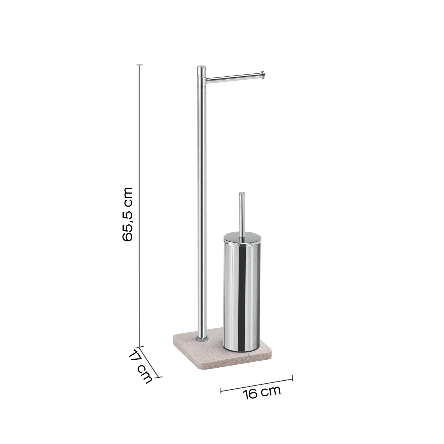 Piantana portarotolo e porta scopino Artà¹ di Gedy - Beige