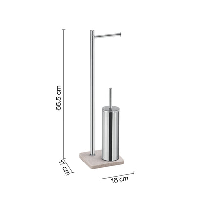 Piantana portarotolo e porta scopino Artà¹ di Gedy - Beige
