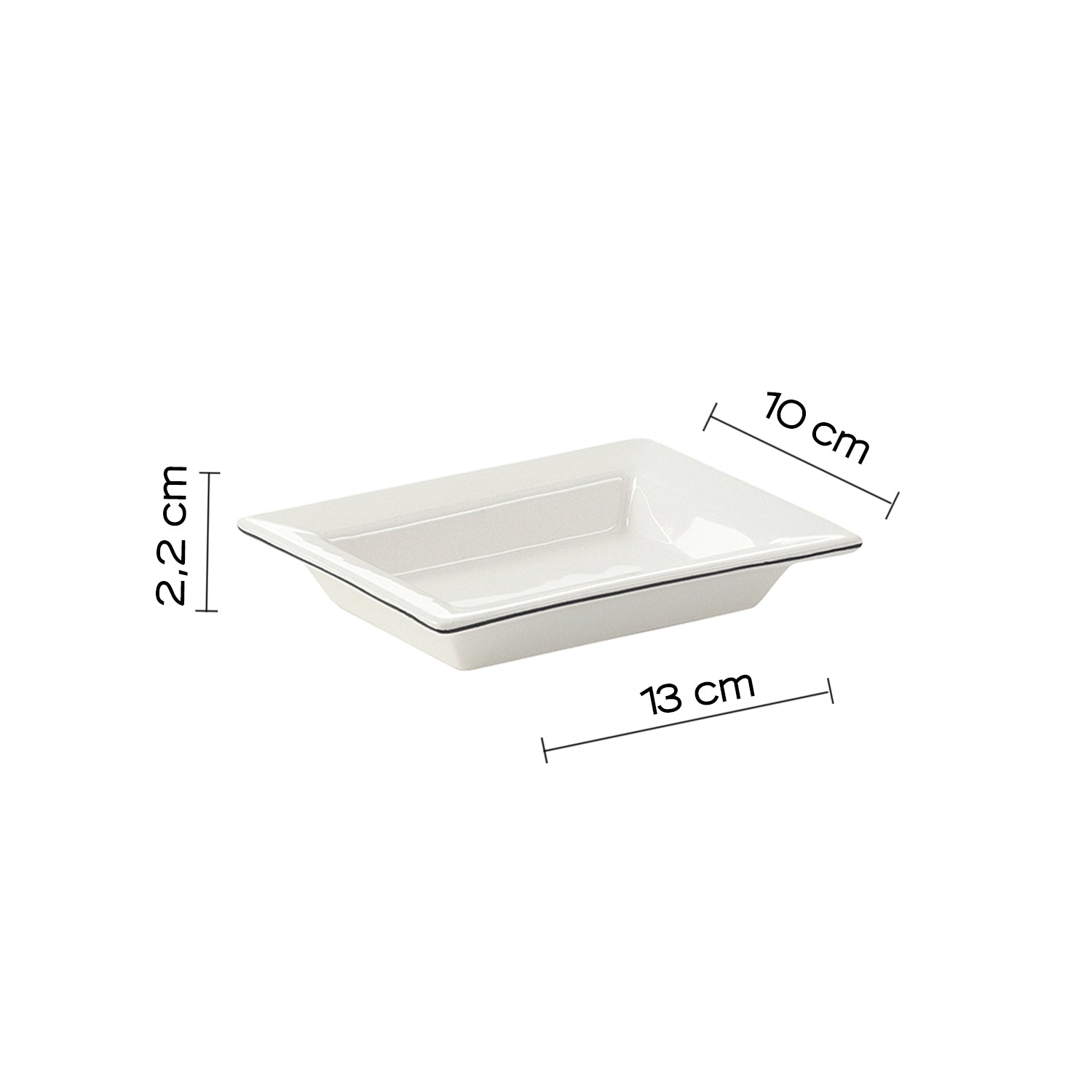 Portasapone in ceramica Gedy serie Lucrezia - Bianco