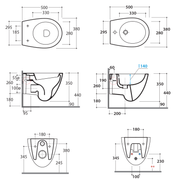 Sanitari Sospesi Ceramica Globo Bowl+ 50 WC + BIDET + SEDILE SOFT CLOSE