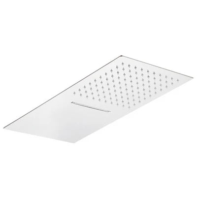 Soffione 2 getti rettangolare ultra piatto acciaio inox mm 500x220x3