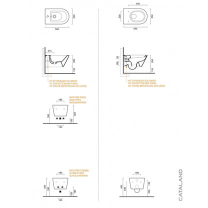 Sanitari Sospesi Ceramica Catalano Zero 55 Smalto Cataglaze Design Moderno