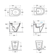 Sanitari Filo parete Ceramica Globo Forty3  52 WC BIDET SEDILE SOFT CLOSE