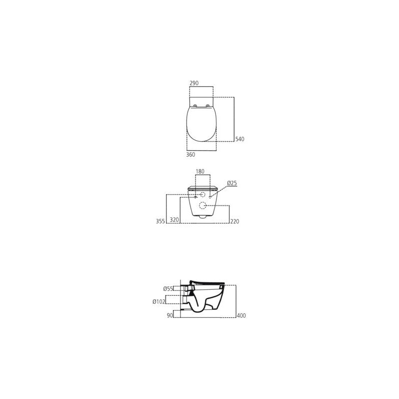 Sanitari Sospesi Ideal Standard Modello Connect con sedile soft close