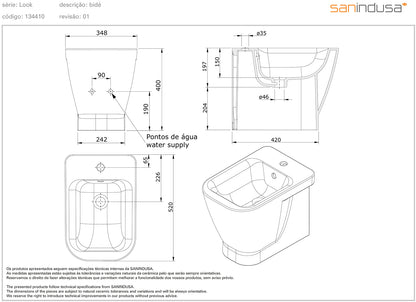 Sanitari Filo Muro Sanindusa modello LOOK WC BIDET SEDILE
