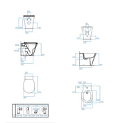 Sanitari Filo Muro Ideal Standard Connect Air con scarico traslato e AquaBlade