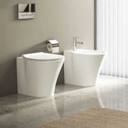 Sanitari Filo Muro Ideal Standard Connect Air AquaBlade con scarico traslato e Sedile soft close