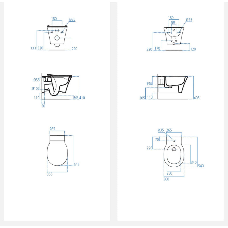 Sanitari Sospesi Ideal Standard Connect Air con AquaBlade