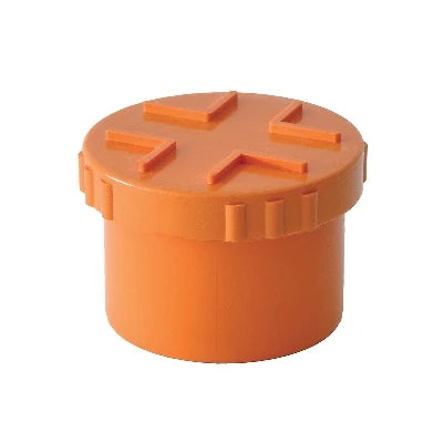 Tappi a vite in pvc arancio diam. 125
