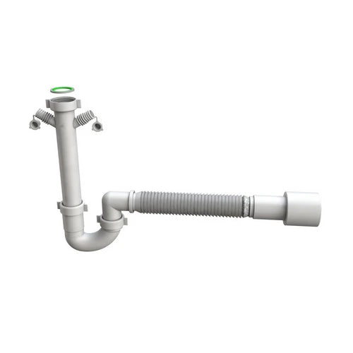 Sifone flessibile per lavello cucina flexybon 1 1/2
