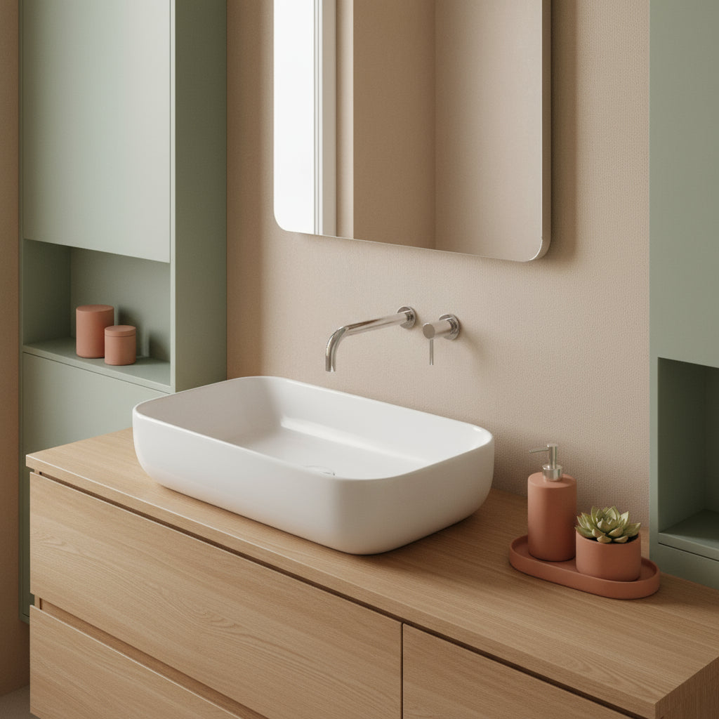 Lavabo da Appoggio Domus Falerii F50 65X49 by CeramicStore | Lo specialista del tuo bagno