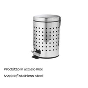 Portarifiuti in Acciaio Inox da 3 lt modello Grid di Gedy - Cromato by CeramicStore | Lo specialista del tuo bagno