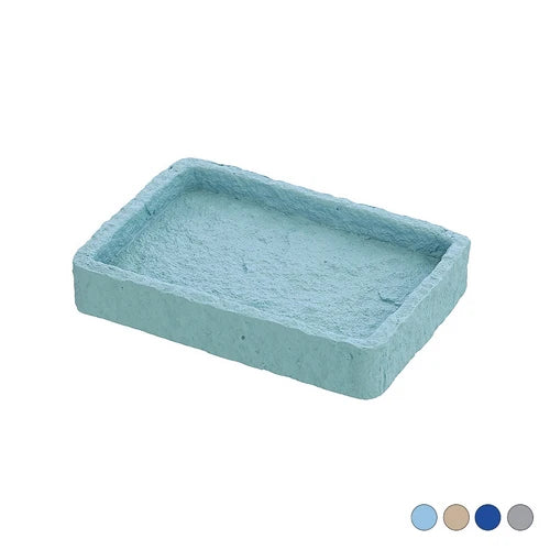 Porta sapone sabbia blu pastello 11 8x8 3xh2 cm