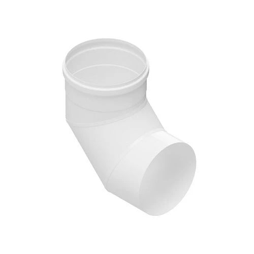 Curva 90 in acciaio aisi 304l per cappe diam. 130 bianco