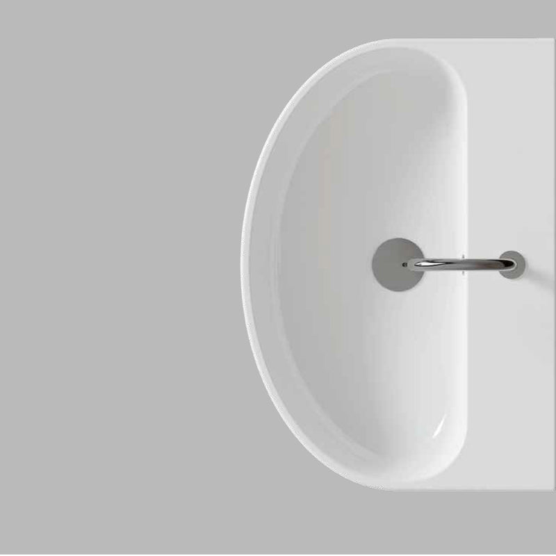 Lavabo sospeso completo di portasciugamani Domus Falerii Mascalzone 64,5x45 cm by CeramicStore | Lo specialista del tuo bagno