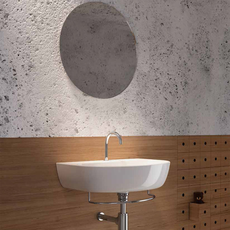 Lavabo sospeso completo di portasciugamani Domus Falerii Mascalzone 64,5x45 cm by CeramicStore | Lo specialista del tuo bagno