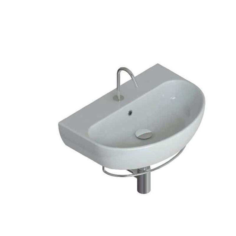 Lavabo sospeso completo di portasciugamani Domus Falerii Mascalzone 64,5x45 cm by CeramicStore | Lo specialista del tuo bagno