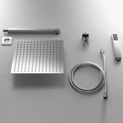 Set doccia Ares con soffione rettangolare 30x20 con braccio doccia e kit duplex by CeramicStore | Lo specialista del tuo bagno